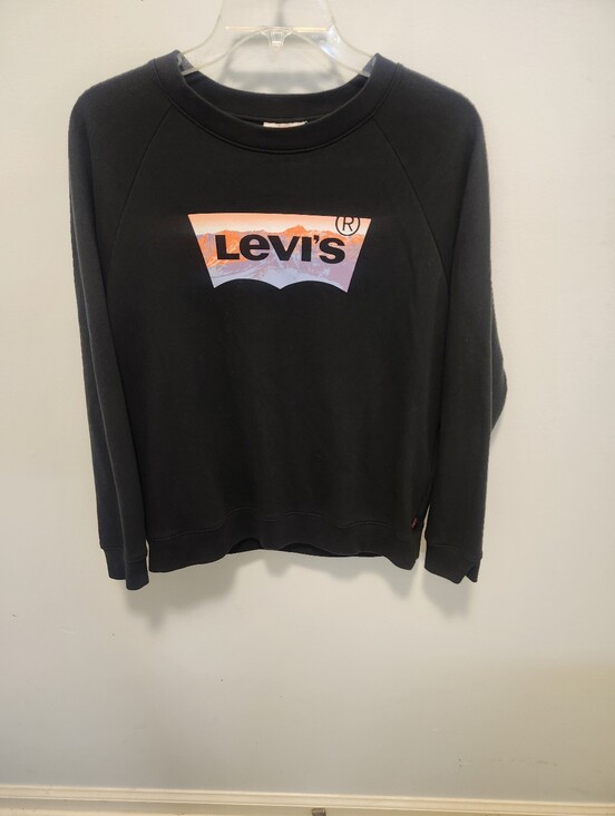 Levi's Tops - Levi's Black Sweatshirt with Sunset Logo Graphic Womens Size Small